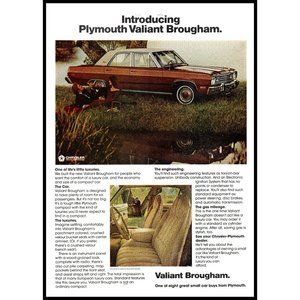 1974 Plymouth Valiant Brougham Sedan Vintage Print Ad Couple Picnic Wall Art